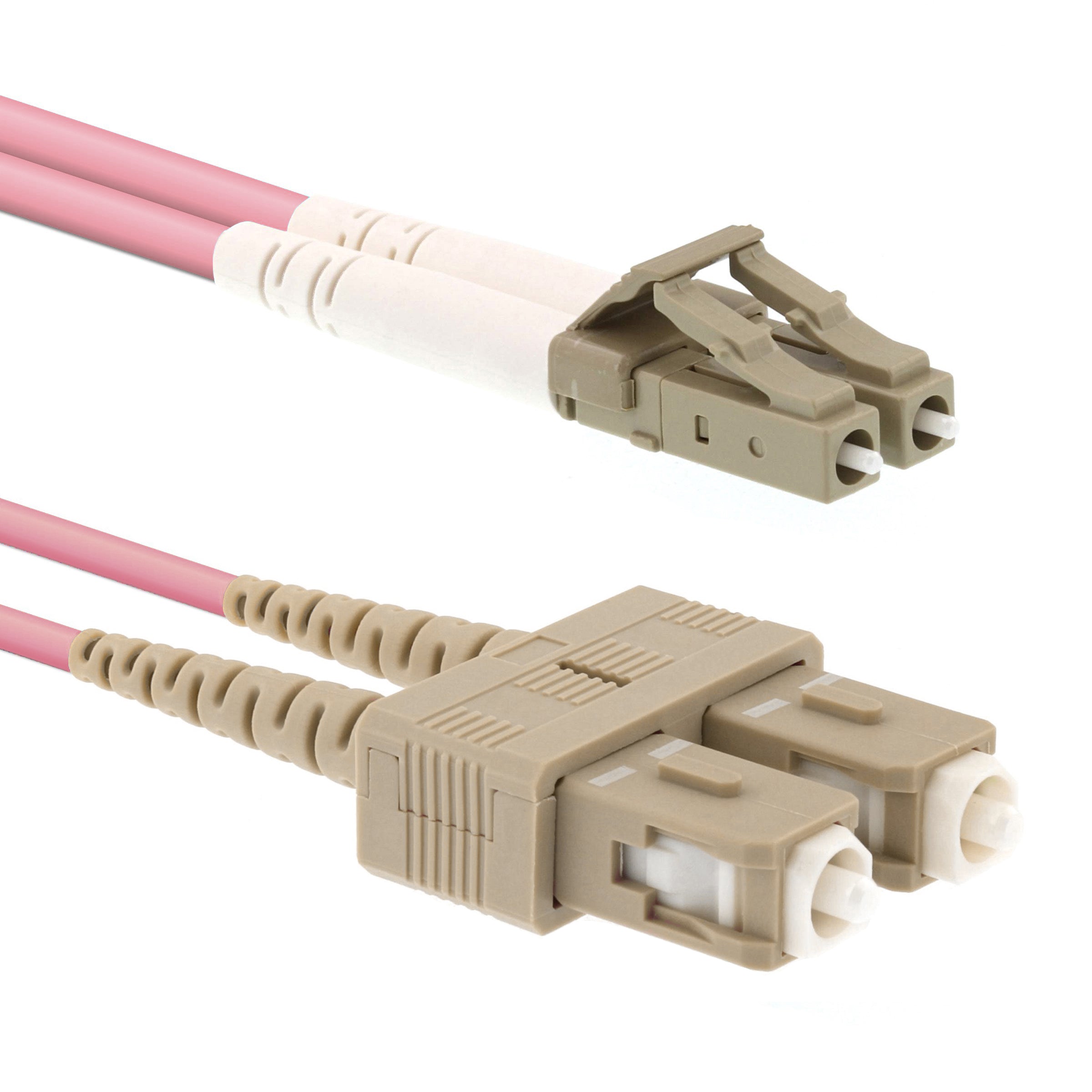 CCD LC-SC Multimode OM1 Duplex Fibre Optic Patch Cable