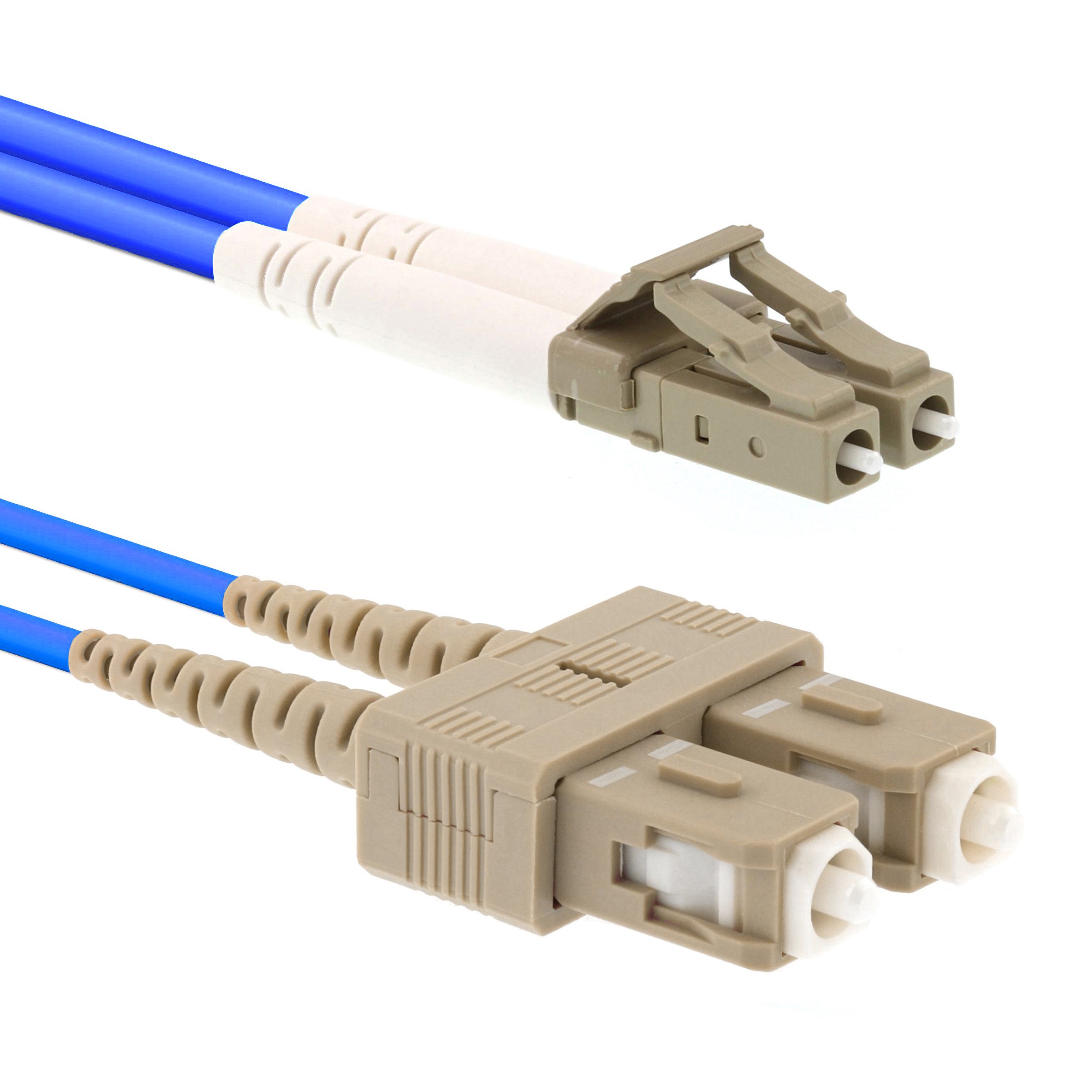 CCD LC-SC Multimode OM1 Duplex Fibre Optic Patch Cable