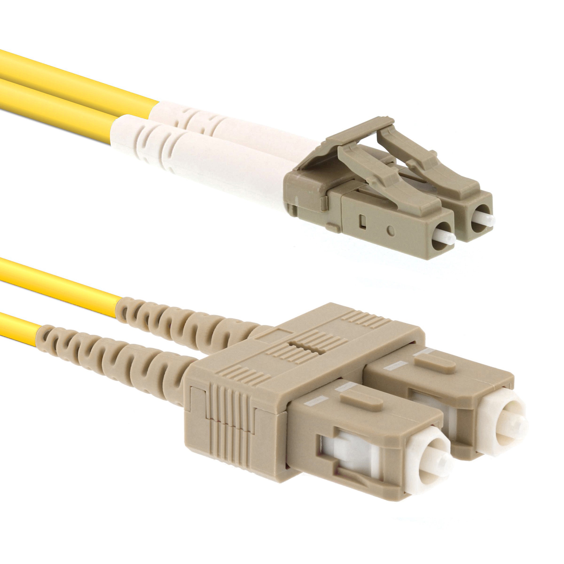 CCD LC-SC Multimode OM1 Duplex Fibre Optic Patch Cable