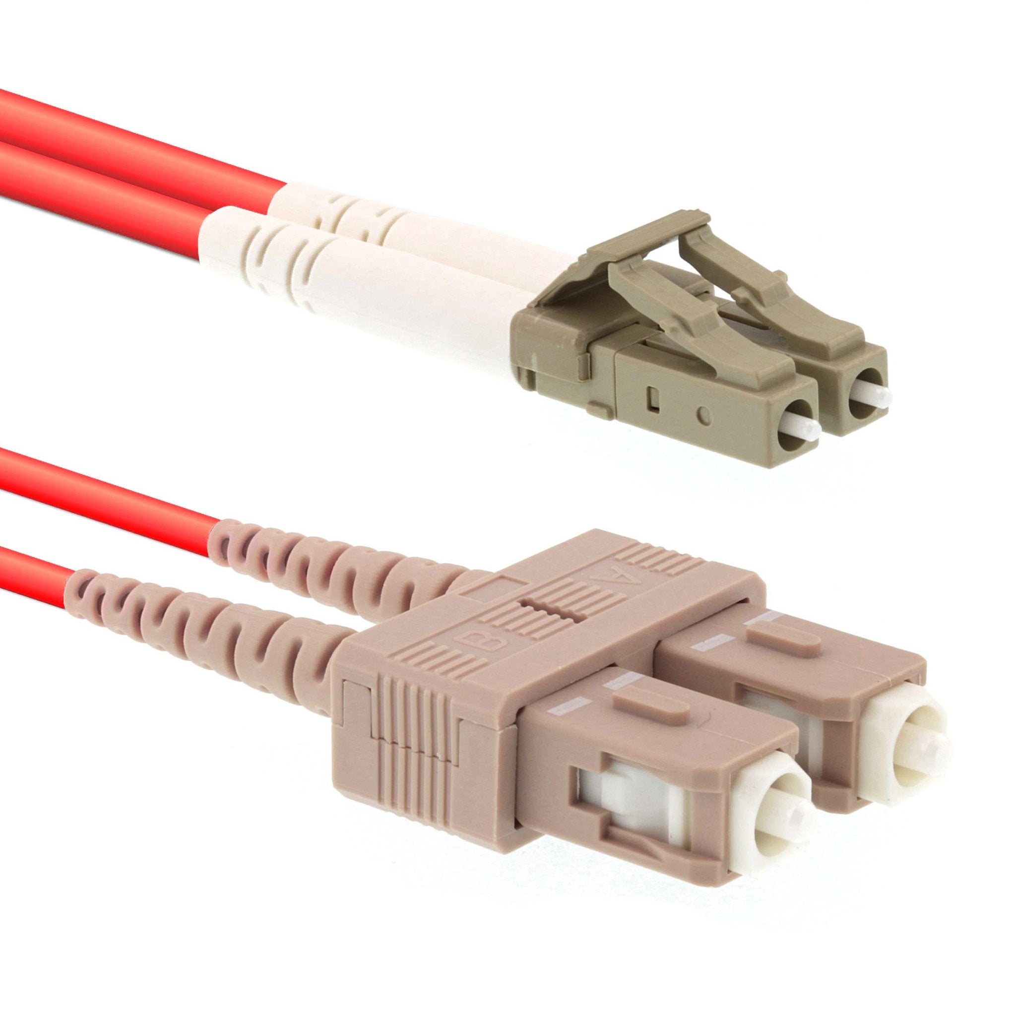 CCD LC - SC Multimode OM1 Duplex Fibre Optic Patch Cable - CCD Networking